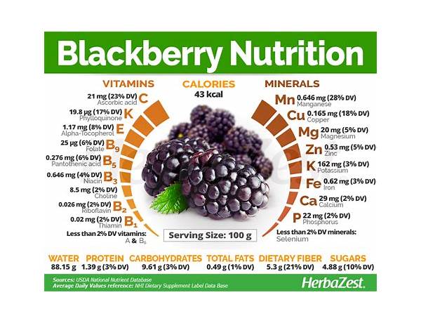 Blackberries food facts