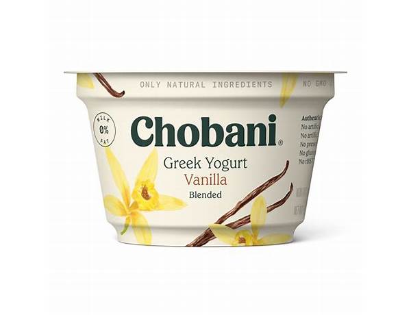 Blended greek nonfat yogurt protein vanilla food facts