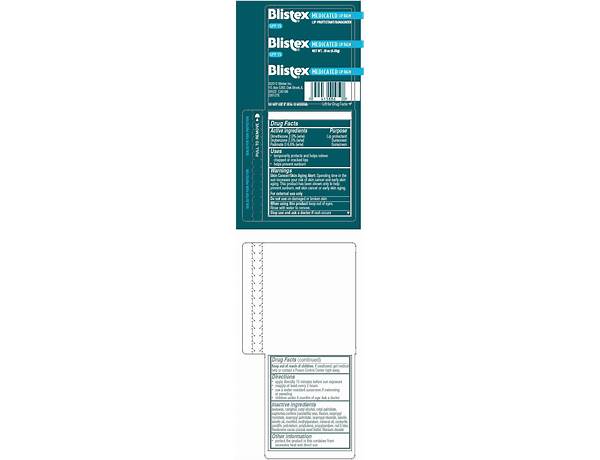 Blistex nutrition facts