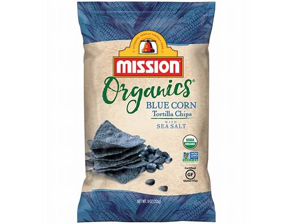 Blue corn tortilla chips with sea salt ingredients