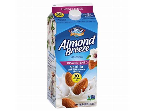 Blue diamond almond breeze unsweetened vanilla ingredients