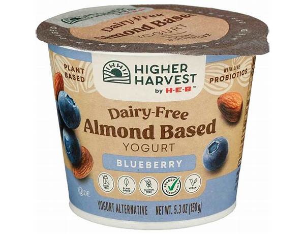 Blueberry almond based yogurt food facts