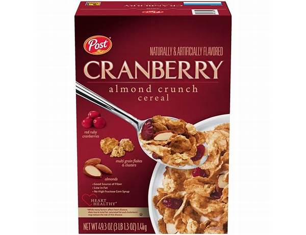 Blueberry almond crunch cereal food facts