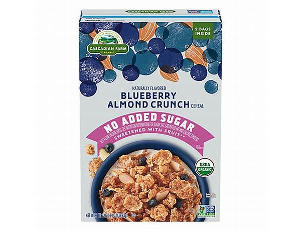 Blueberry almond crunch cereal food facts