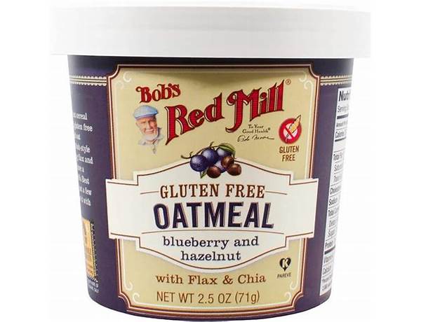 Blueberry and hazelnut oatmeal nutrition facts