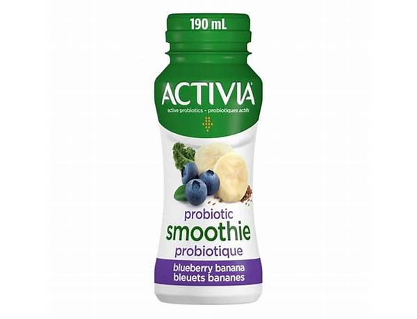 Blueberry banana probiotic smootie food facts