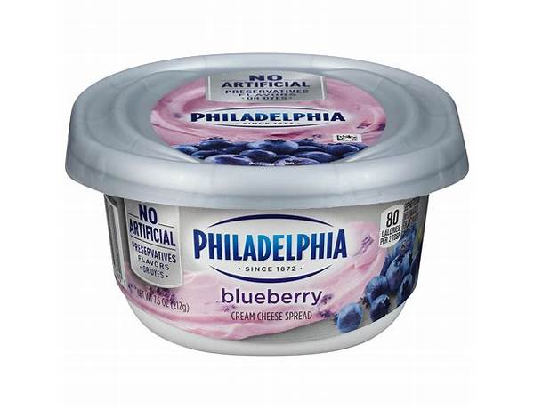 Blueberry cream cheese spread food facts