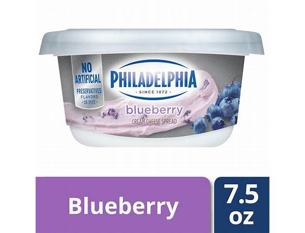 Blueberry cream cheese spread nutrition facts