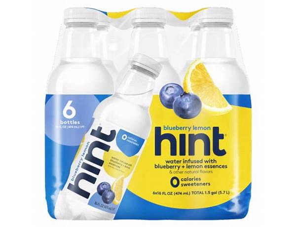 Blueberry lemon hint water food facts