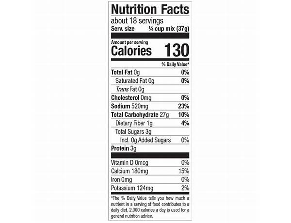 Blueberry pancake mix nutrition facts