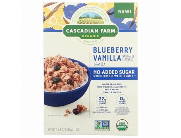 Blueberry vanilla granola food facts