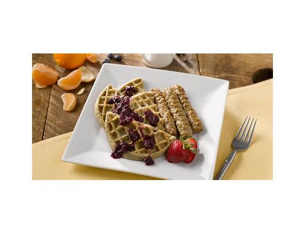 Blueberry waffles with turkey sausage and mixed berry compote food facts