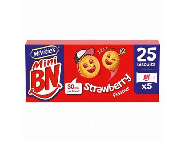 Bn strawberry flavour biscuits food facts