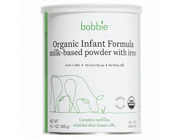 Bobbie organic infant formula food facts