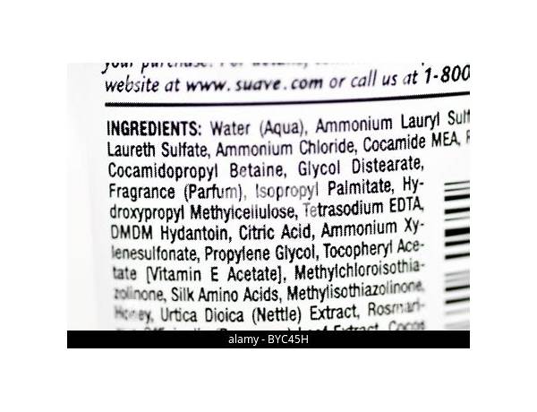 Body soap ingredients