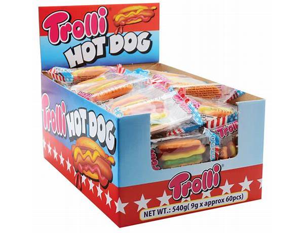 Bonbons mini hot dog 9g food facts