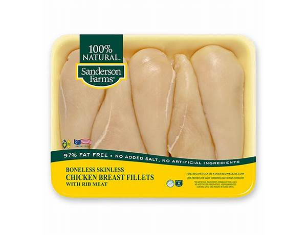 Boneless skinless chicken breast filets food facts