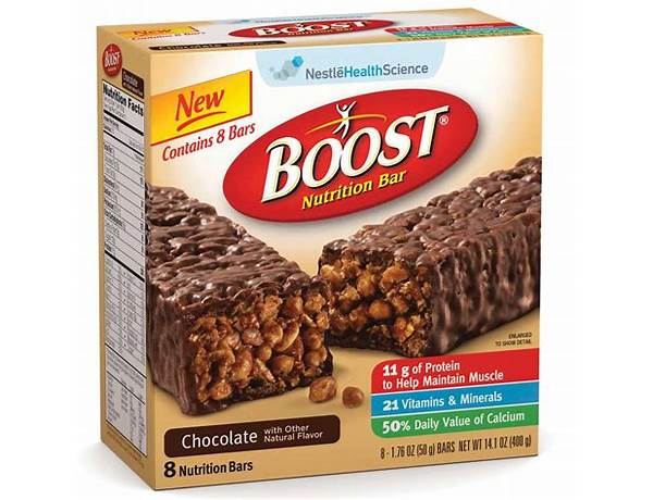 Boost chocolate bar food facts