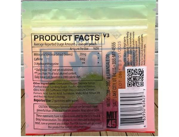 Boosted kratom nutrition facts