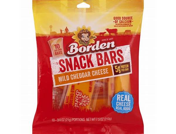 Borden snack bars mild cheddar ingredients