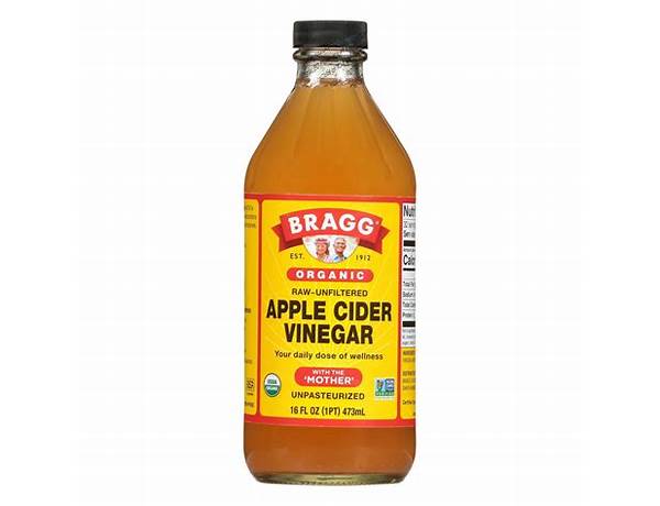 Bragg, organic apple cider vinegar with the 'mother' nutrition facts