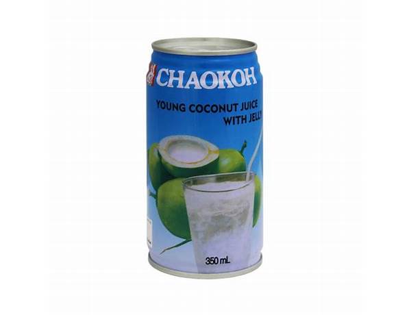 Brand, young coconut juice with jelly food facts