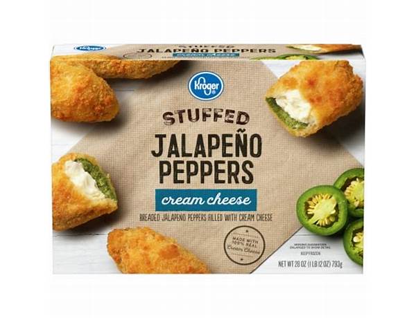 Breaded jalapeno peppers filled with cream cheese food facts