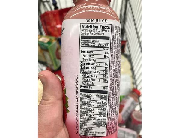 Breakfast smoothie nutrition facts