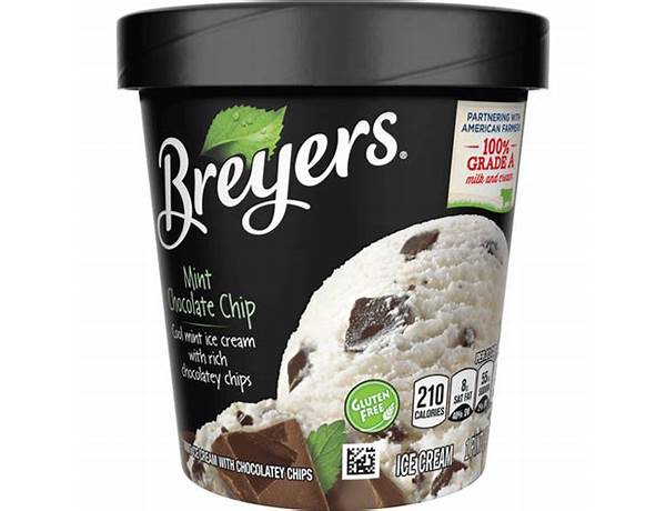 Breyers mint choc icecream food facts