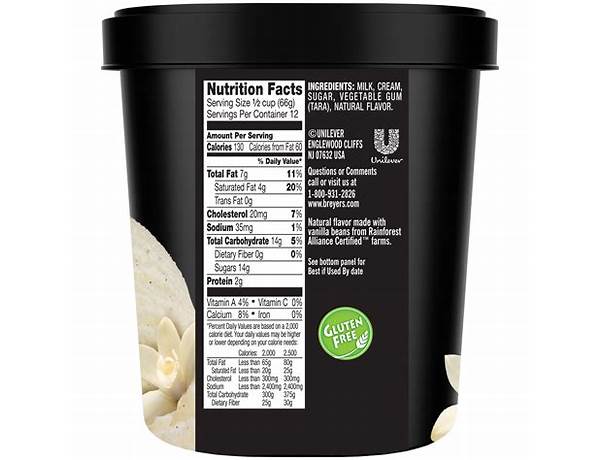 Breyers nutrition facts