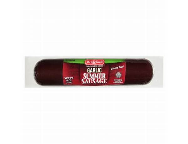 Bridgford garlic summer sausage nutrition facts