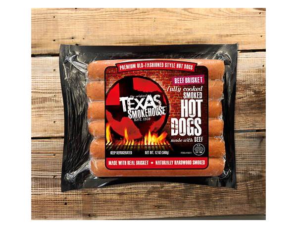 Brisket hot dog nutrition facts