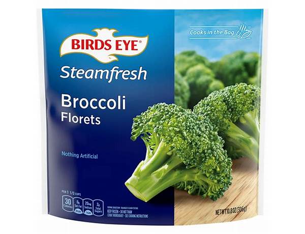 Broccoli florets, fresh.frozen food facts