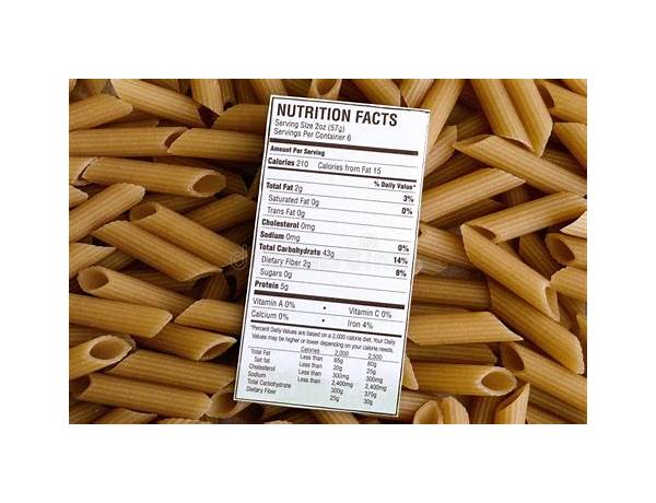 Brown rice pasta food facts