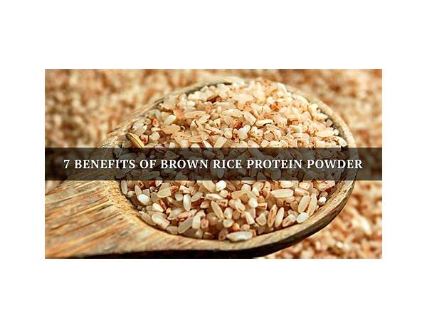 Brown rice protein powder food facts