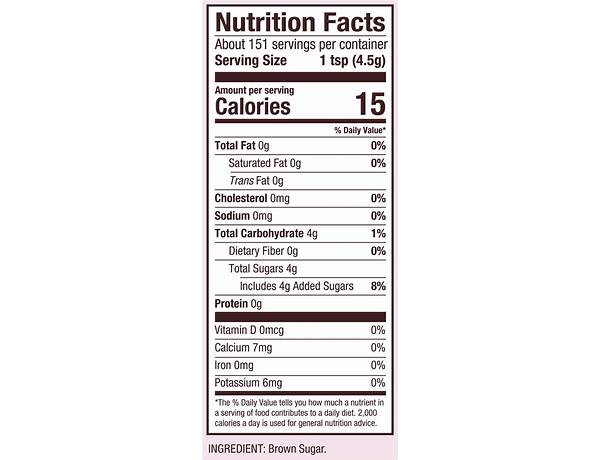 Brown sugar petties food facts