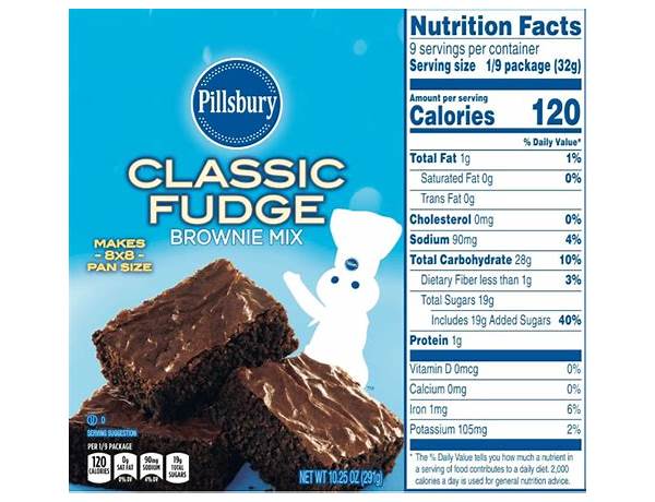 Brownie mix nutrition facts