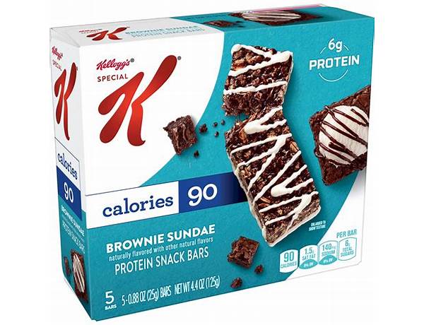 Brownie sundae protein snack bars food facts
