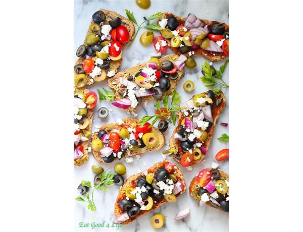 Bruschetta green olive food facts