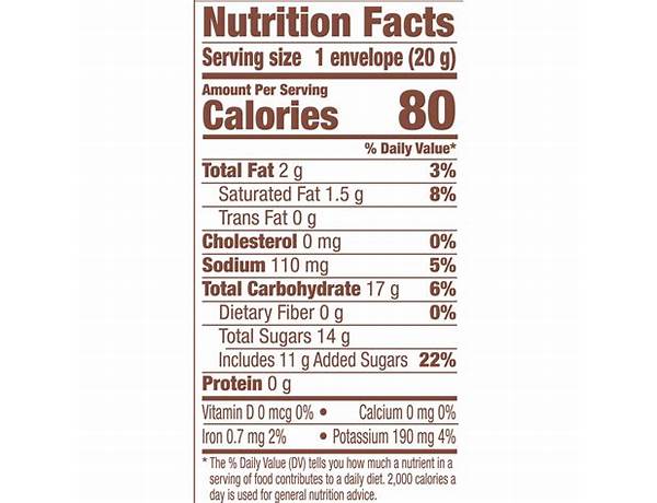 Bs hot chocolate nutrition facts