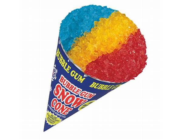 Bubble gum snow cone food facts