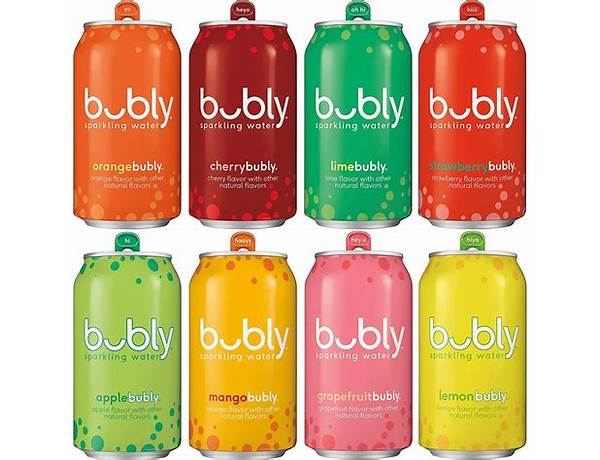 Bubly sparkling water food facts