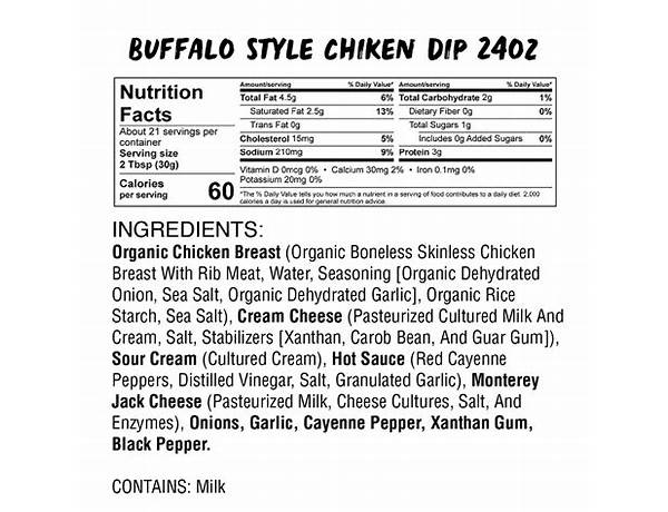 Buffalo style chicken dip nutrition facts