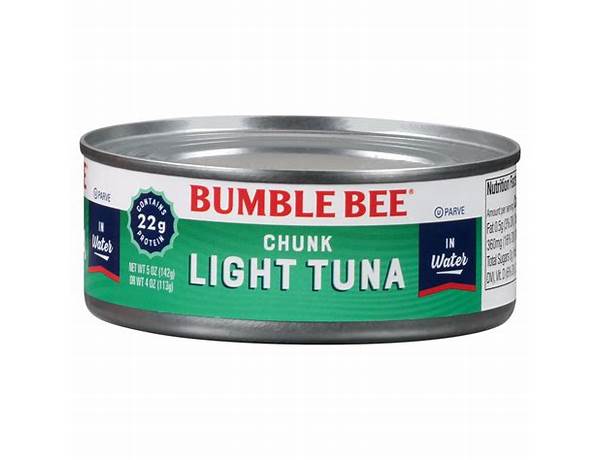 Bumblebee bee chunk light tuna in water food facts