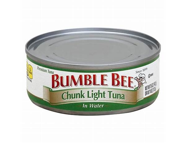 Bumblebee bee chunk light tuna in water ingredients
