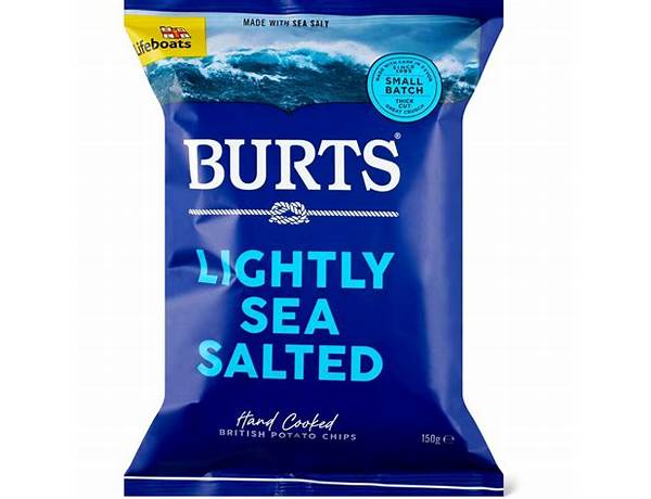 Burts potato chips sea salt food facts