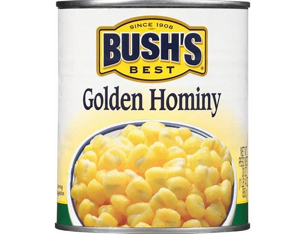 Bush's golden hominy  30 oz ingredients