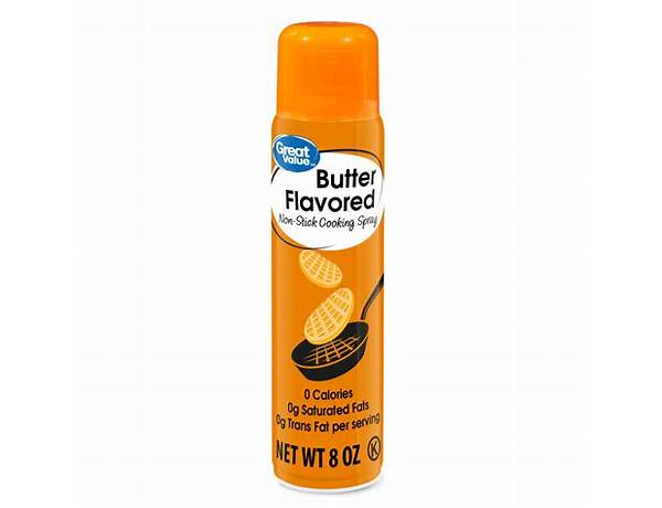 Butter flavored cooking spray food facts