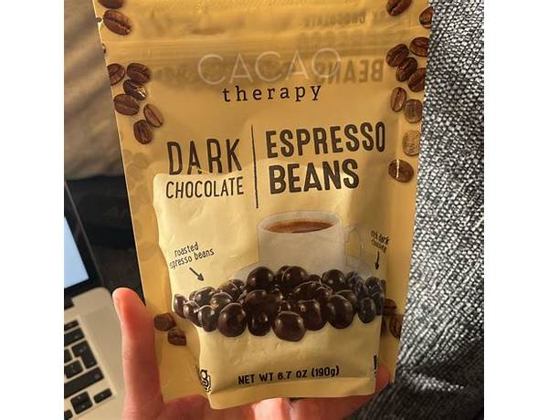 Cacao therapy dark chocolate espresso beans food facts