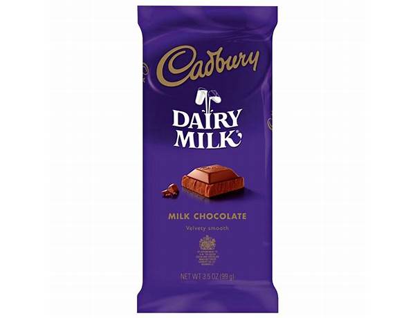 Cadbury dairy milk chocolate bar food facts